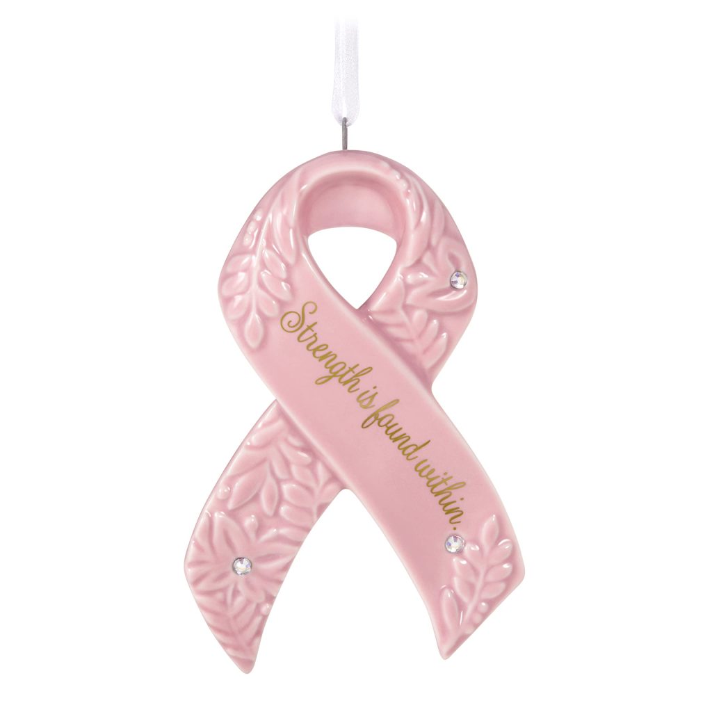 breast cancer christmas tree ornaments