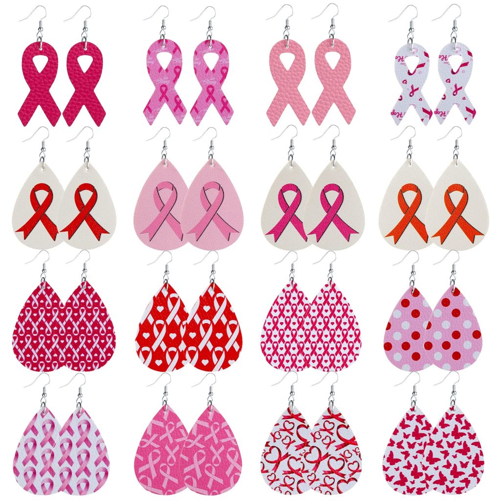 breast cancer earrings